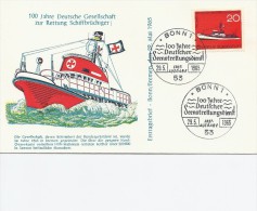 100 Jahre - Deutscher Seenotrettungsdienst     Fdc.   Germany  S-1863 - Maritime