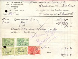 Facture Faktuur - Meststoffen A. Dessauvage Rumbeke 1928 - Landwirtschaft