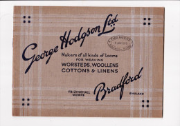 Catalogue George HODGSON Ltd Bradford Looms For Weaving Métiers à Tisser THEO HUGHE Roubaix - Regno Unito