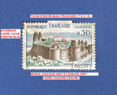1960 N° 1236  CHÂTEAU DE FOUGÈRES  OBLITÉRÉ Nuance - Used Stamps