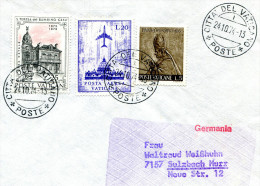 Vatican(Italy)/Germany- Air Post Cover Posted By Special Delivery From Vatican City (4.10.1974) To Sulzbach Murr-Germany - Poste Aérienne