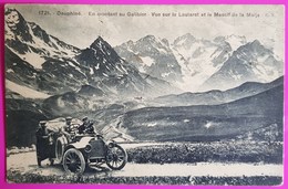 Cpa 1721 Le Dauphiné En Montant Au Galibier Carte Postale Voiture Ancienne Et Paysage - PKW