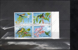 URUGUAY Nº 1798 AL 1801 - Hummingbirds