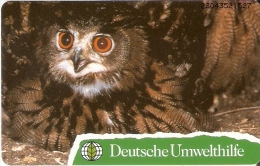 TARJETA DE ALEMANIA DE UN BUHO (OWL-CHOUETTE) NUEVA-MINT - Gufi E Civette