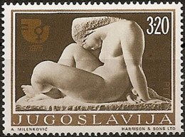 YUGOSLAVIA 1975 International Women’s Year“ Fettered” Sculpture By F. Krsinic Zagreb Croatia MNH - Unused Stamps