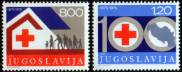 YUGOSLAVIA 1975 Centenary Of Red Cross Set MNH - Unused Stamps