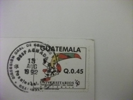 STORIA POSTALE FRANCOBOLLO COMMEMORATIVO Guatemala Templo II O De Los Mascarones Tikal - Guatemala