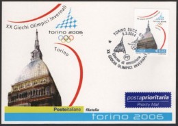 ITALIA TORINO 2004 - OLYMPIC WINTER GAMES TORINO 2006 - FIRST DAY - CARTOLINA POSTE ITALIANE - Hiver 2006: Torino