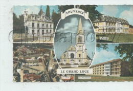 Le Grand-Luce (72)  : 5 Vues Dont Vue Aérienne De La Place De L´église En 1964 (anim)   PF. - Le Grand Luce