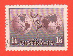 AUS SC #C4 1934 Mercury And Hemispheres W/very Nice Centering, Light Cancel, XF Stamp, CV $8.00 - Used Stamps