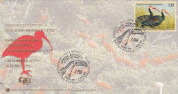 United Nations 2003 30th Anniversary Of CITES, Ibis Du Cap, FDC - FDC