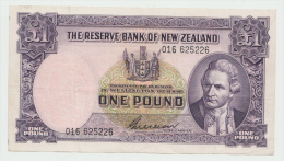 New Zealand 1 Pound 1955 - 1956 VF++ Banknote Pick 159b (Wilson) - New Zealand