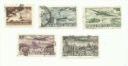 Pologne Poste Aérienne N°20, 28 à 31, 34, 35, 37 à 39 Côte 3.05 Euros - Used Stamps