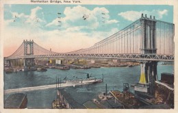 USA, Manhattan Bridge, New-York, 1927 Used Postcard [15603] - Manhattan