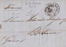 SUEDE LETTRE SANS CORRESPONDANCE 1863 - Cartas & Documentos