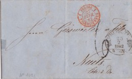 PRUSSE E LETTRE AVEC  CORRESPONDANCE 1862 - Brieven En Documenten