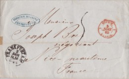 TOUR ET TAXIS  LETTRE SANS CORRESPONDANCE 1865 - Brieven En Documenten