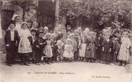 COIFFES DE VENDEE Noce D Enfants  ( Chapeau Haut Forme … ) Circulée 1912 - Les Herbiers