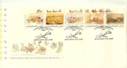 AUSTRALIA FDC GOLD FEVER :THE GIRLS LEFT BEHIND" SET 5 OF STAMPS DATED 16-05-1990 CTO SG? READ DESCRIPTION !! - Covers & Documents