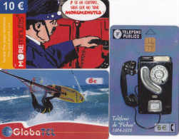 SPAIN 3 Different Telephonecards - Autres & Non Classés
