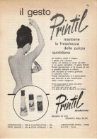 1963  -  PRINTIL Deodorante (laboratoires Paris) - 1 Pagina Pubblicità Cm. 13 X 18 - Magazines