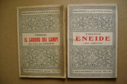 PCL/20 Biblioteca Di Letteratura - Carlo Signorelli Ed. 1942/43 - Virgilio IL LAVORO DEI CAMPI + ENEIDE - Klassiekers