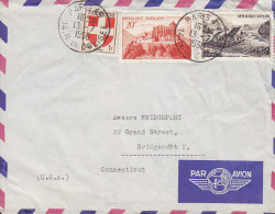 Delcampe - France Airmail Par Avion PARIS Rue Du Oolisee 1950 Cover Lettre To BRIDGEPORT Etats Unis USA - 1927-1959 Briefe & Dokumente