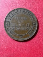 MONNAIE DE VISITE "10 CTS NAPOLEON III" 1853 - Adel