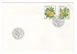 ICELAND ISLAND REYKJAVIK 1984 COMMEMORATIVE POSTMARK STAMPS FLOWERS FLORA - Covers & Documents