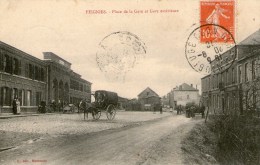 FEIGNIES - Place De La Gare Et Gare Extérieure - Feignies