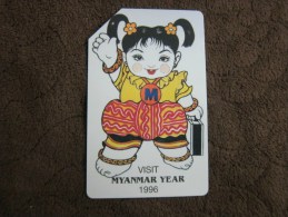 Urmet Phonecard,visit Myanmar Year 1996,used - Myanmar