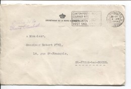 Lettre En Franchise Du Secrétariat De La Reine Elisabeth+Griffe Service De La Reine Elisabeth C.BXL En 1958 V.E/V PR1562 - Franchise