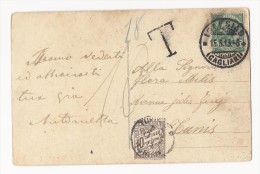 Carte Postale De 1913, D'Italie (Cagliari) Vers Tunis, Taxée à 10 Cts - Altri & Non Classificati