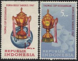 Mint  Stamps  Sport Badminton 1967 From Indonesia - Badminton