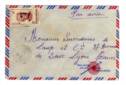 LETTRE DE MADAGASCAR -  ? VERS LYON 1952 - Covers & Documents