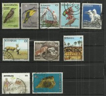 TEN AT A TIME - BOTSWANA - LOT OF 10 DIFFERENT - USED OBLITERE GESTEMPELT USADO - Botswana (1966-...)