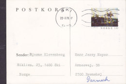 Norway Postal Stationery Ganzsache Entier 1.00 Kr. A. Cappelen SKI 1978 To BRØNSHØJ Denmark - Ganzsachen