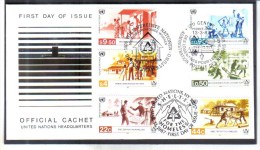 FCD690  FDC UNO WIEN 1987  MICHL 69/70 UNO GENF 154/55 UNO NEW YORK  520/21 - FDC