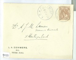 BRIEFOMSLAG Uit 1921 Van TWISK Naar 's-HERTOGENBOSCH *  (9473) - Covers & Documents