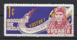 Cuba  1963  Cosmic Flights: Gagarin  1c  (o) - Used Stamps
