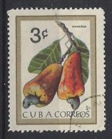 Cuba  1963  Fruits: Cashew Nut  3c  (o) - Oblitérés