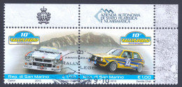 2013 SAN MARINO "10° ANNIVERSARIO RALLY LEGEND" SINGOLO ANNULLO PRIMO GIORNO - Used Stamps