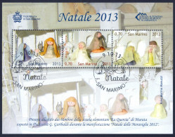 2013 SAN MARINO "NATALE" FOGLIETTO ANNULLO PRIMO GIORNO - Used Stamps