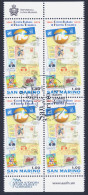 2013 SAN MARINO "50° ANNIVERSARIO CENTRO ITALIANO DI FILATELIA TEMATICA (CIFT)"  QUARTINA ANNULLO PRIMO GIORNO - Used Stamps