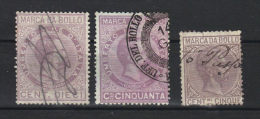 ITALIE Fiscal      10 Centesemi,   Cinquanta Centesemi ,marca Da Bollo 5c - Revenue Stamps