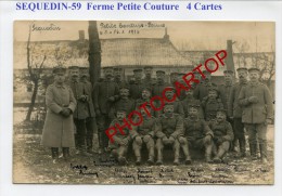 SEQUEDIN-Ferme PETITE COUTURE-4x Cartes Photos Allemandes-Guerre 14-18-1 WK-Frankreich-France-59- - Lomme