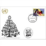 ONU Vienne 2014  - White Card NUMIPHIL 5-6 12 2014 "Hoffnung Pflanzen" - Cartes-maximum