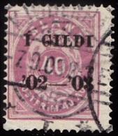 1902. I GILDI. 40 Aur Lilac. Perf. 14x13½. Black Overprint. Variety On AFA 15y. (Michel: 32A) - JF156333 - Nuevos