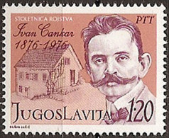 YUGOSLAVIA 1976 Birth Centenary Of Ivan Cankar (Slovenian Writer) MNH - Unused Stamps