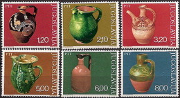 YUGOSLAVIA 1976 Museum Exhibits Ancient Pottery Set MNH - Unused Stamps
